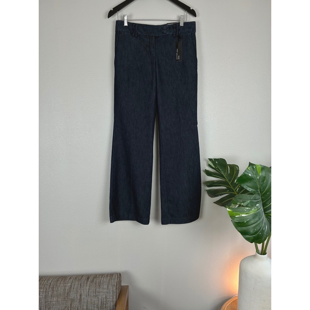 Express Editor Original Jeans Dark Wash Trouser Mid Rise New 6R Classic Read